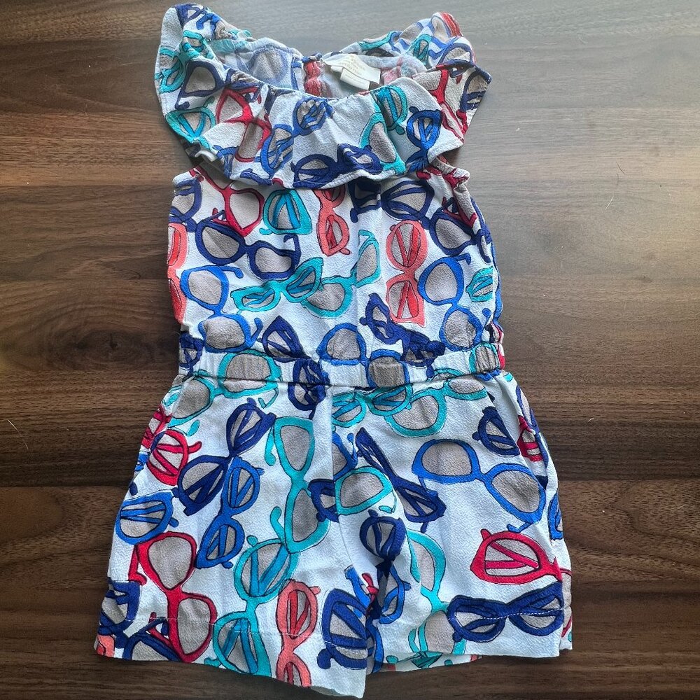 Kate Spade New York Girls' Avery Sunglass‎ Print Romper Size 2